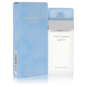 Dolce & Gabbana Light Blue perfume bottle and packaging on a white background