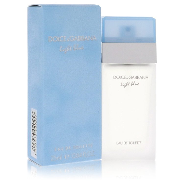 Dolce & Gabbana Light Blue perfume bottle and packaging on a white background