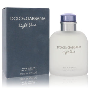 Dolce & Gabbana Light Blue perfume bottle and packaging on a white background