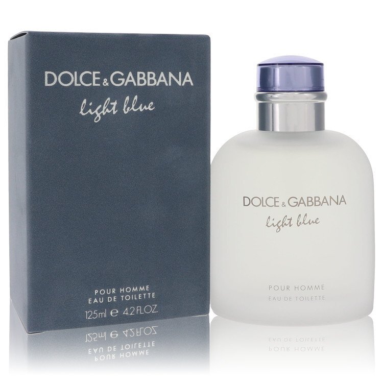 Dolce & Gabbana Light Blue perfume bottle and packaging on a white background