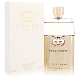 Gucci Guilty perfume bottle and packaging on a white background