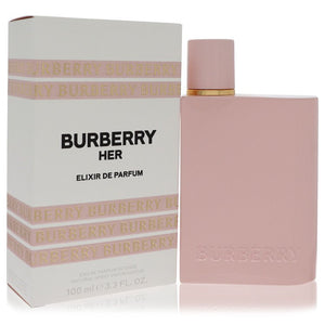 Burberry Her Elixir de Parfum bottle and packaging on a white background